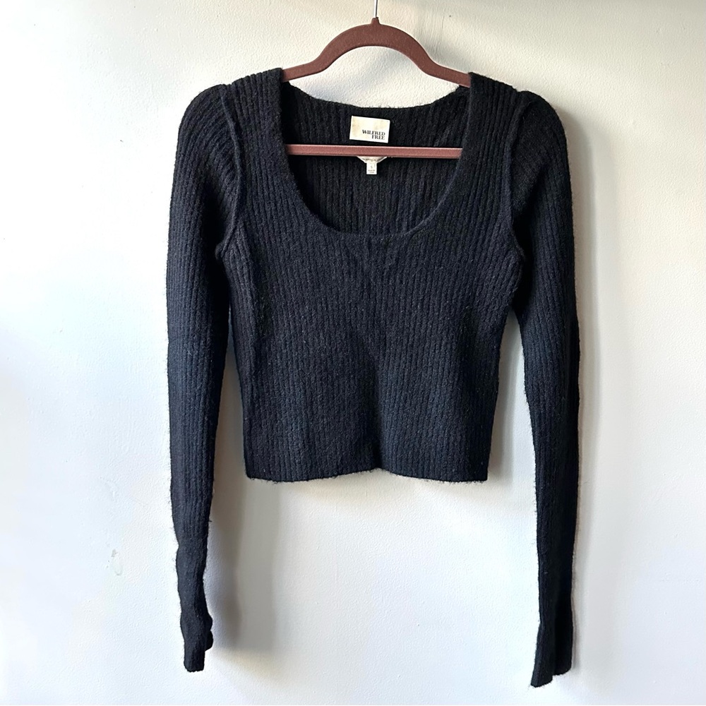 Wilfred Free Black Cropped Sweater - S